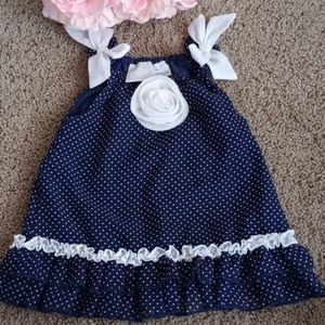 Beautiful polka dot dress for baby girl 9 months
